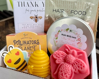 Bee Gift Occasion Box, Choose Your Own Spa Gift Box, Honey Bee Sweet Themed Gift Basket, Save the Bees Set