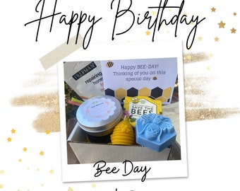 Happy Birthday Gift Box, Bee Day Present, Birthday Spa Gift Box, Save the Bees Set