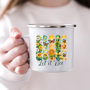 Spring Honeybee Glass Tumbler Coffee Mug, Mother&#39;s Day Bee Inspired Gift, Bumblebee Mug, Sunflower Lover Gift, Gift Under 20
