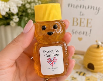 Honey Bear Baby Shower Favors, Mini Pure Organic Honey Bears, Unisex Baby Gender Reveal Favors, Baby to Bee Theme