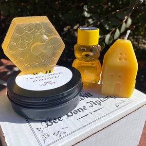 Welcome Home Gift Box with Raw Pure Honey, Beeswax Candle and Soap Gift Set, New Home Housewarming Gift, Bee Gift Box, Client Corporate Gift bild 2