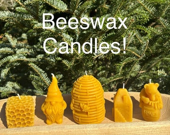 Assorted Beeswax Candles, Natural Beeswax Novelty Candles, Pure Bees Wax Organic Candles