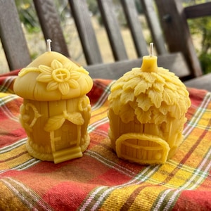 Natural Beeswax Candles, Raw Beeswax Novelty Candles, Pure Bees Wax Organic Candles, Woodland Cottagecore Decor, Bee Gift