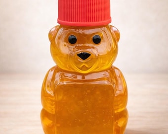 Honey Bear Party Favor | 2 oz Raw Honey Bear | Mini Honey Bottle | Wedding Favor Honey | Teacher Gift | Stocking Stuffer | Florida Honey