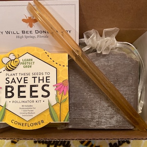 Save the Bees Geschenkbox, Bienenbox, Bienen-Willkommens-Einweihungsgeschenk, Bienenart-Anerkennung, Honig-Geschenkbox