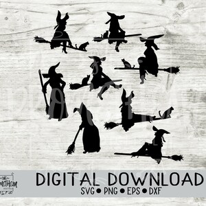Witches Svg, Halloween SVG Sign Instant download, Cricut, Silhouette, Digital File, Autumn, Halloween Sign Stencil
