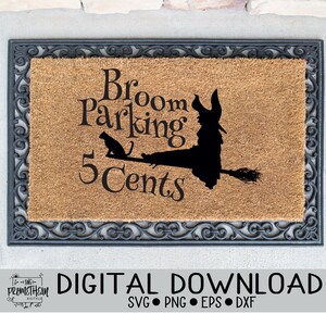Bezem Parking svg Funny Halloween Svg SVG | DXF | PNG | gesneden bestand, direct downloaden
