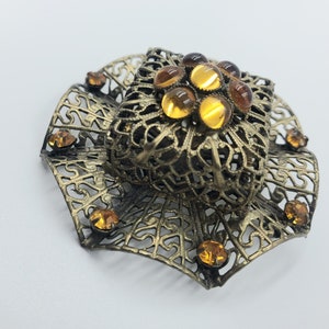 Rare Vintage Hattie Carnegie Tiered Openwork Brooch – 1940s Vintage Jewelry - Hattie Carnegie Jewelry - 1940s Brooch - Estate Find