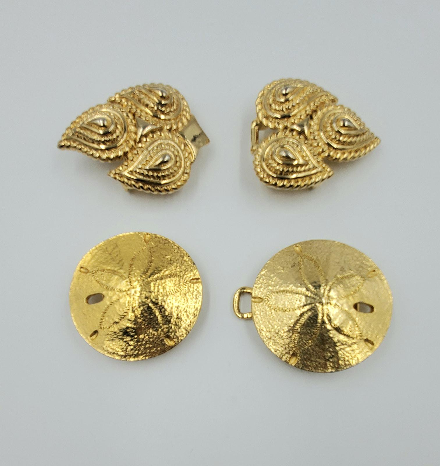 Vintage Mimi Di N Lot of 2 Belt Buckles - 1974 Sand Dollars  display picture 2