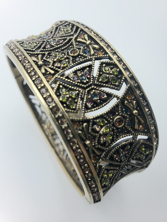 Heidi Daus Retired Byzantine Beauty Hinged Bangle 