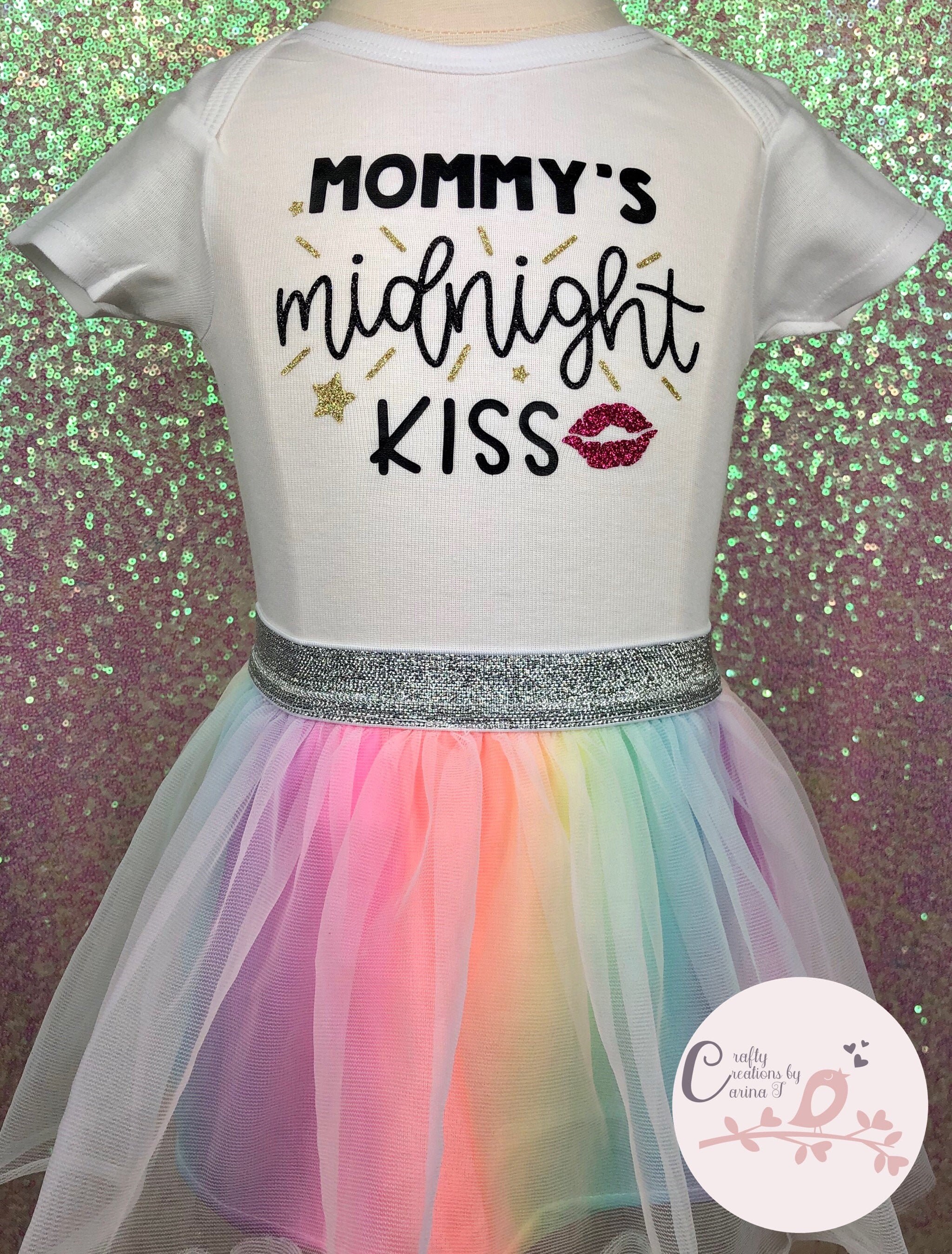 Mommys Midnight Kiss New Year Baby Onesie® Baby Onesie® Etsy