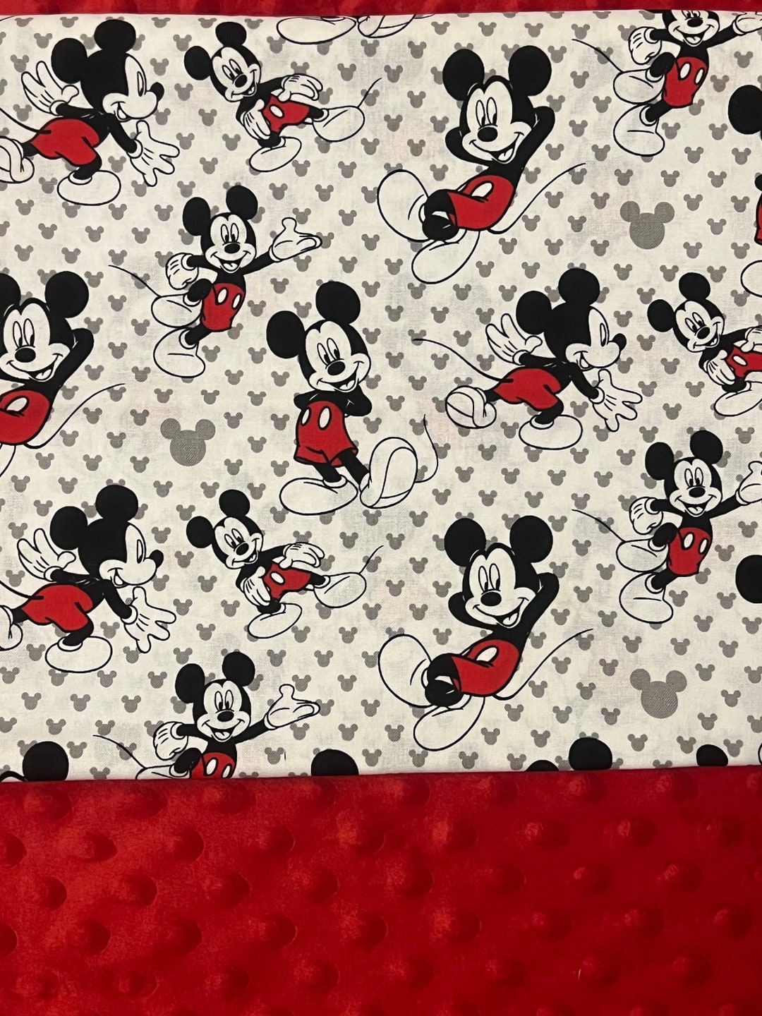 Mickey Mouse Throw Blanket Etsy