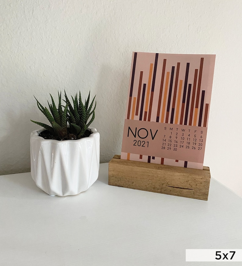 Pattern Desk Calendar Seasonal Desk Calendar 2021 Desk Etsy