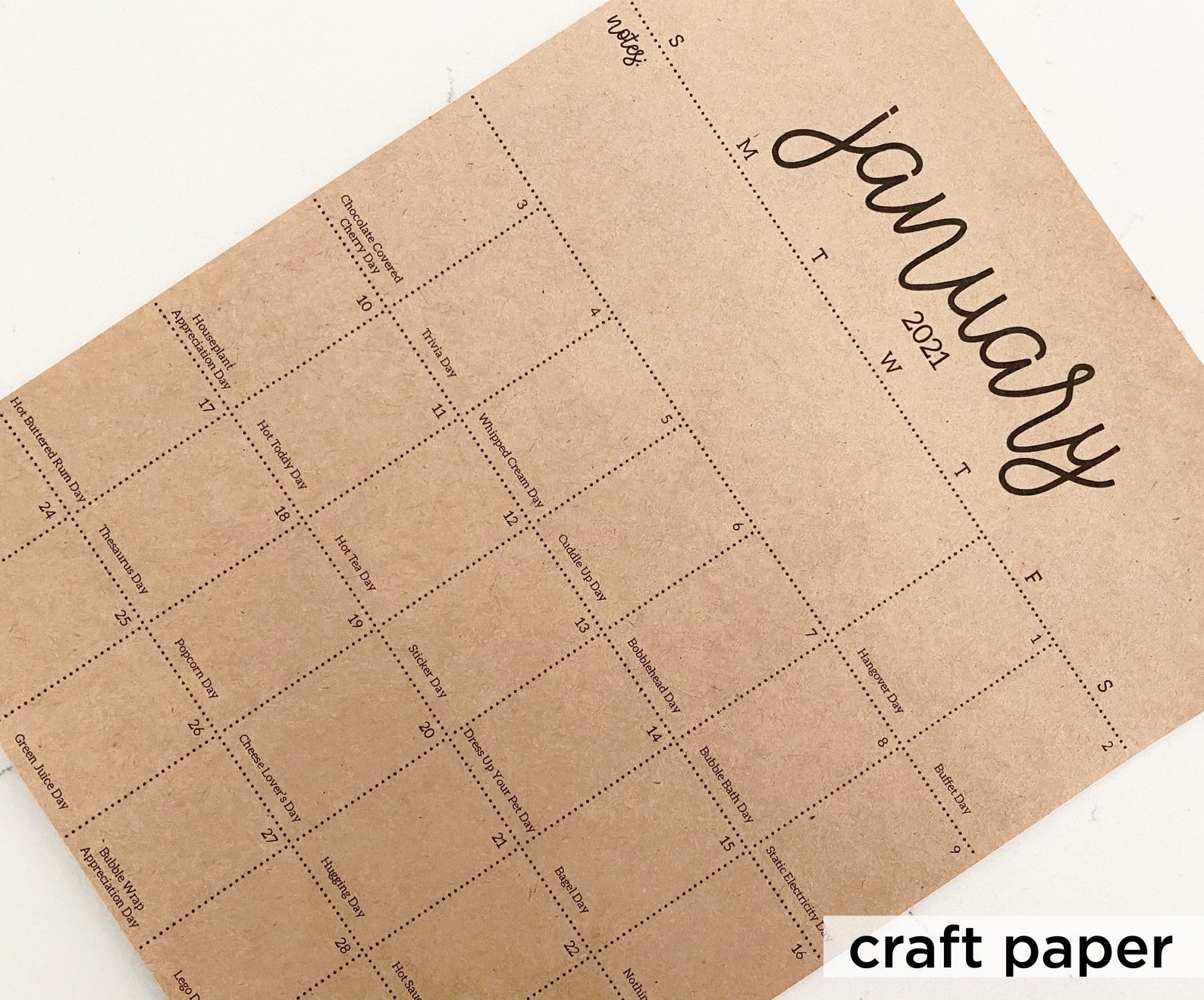 National Holiday Clipboard Calendar National Holidays Desk Etsy