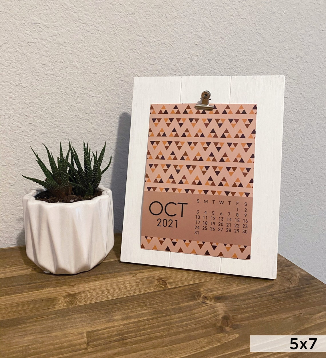 Pattern Desk Calendar Seasonal Desk Calendar 2021 Desk Etsy