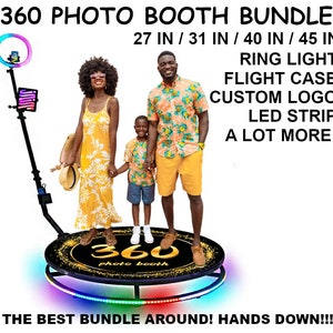 360 PHOTO BOOTH BUNDLE Automatic Business Bundle With Logo Custom 360 video booth Photo Booth 5 Year Warranty included