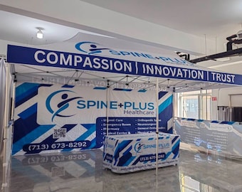 CUSTOM 10X20 TENT CANOPY Business Tent Pop up Tent Event Tent Combo Printing