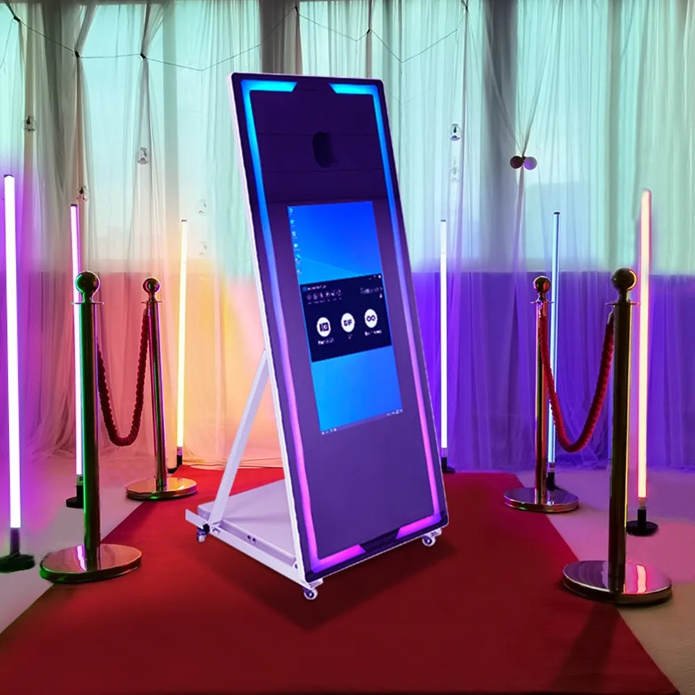 Mirror Photo Booth 65in With Canon Printer Photo Booth Wedding Booth Flight Case Magic Mirror