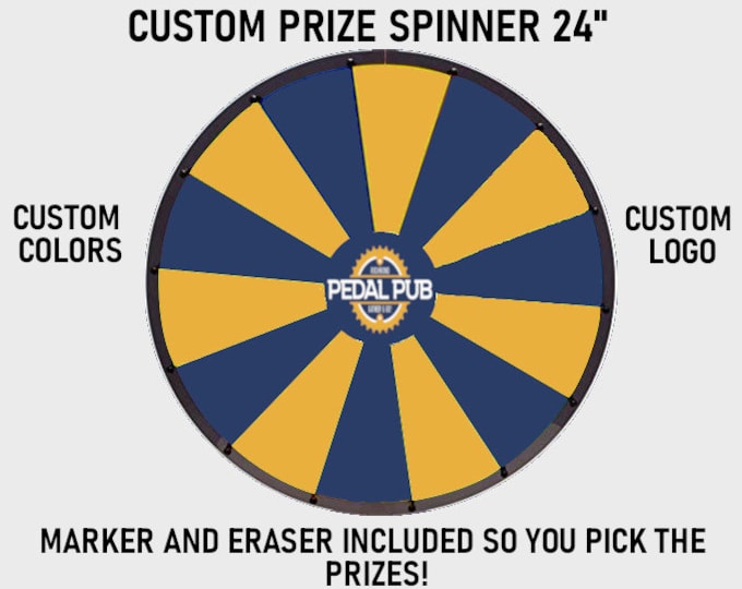 Custom Prize 24” Wheel Fortune PRIZE SPINNER Wheel Spinner Prize winner