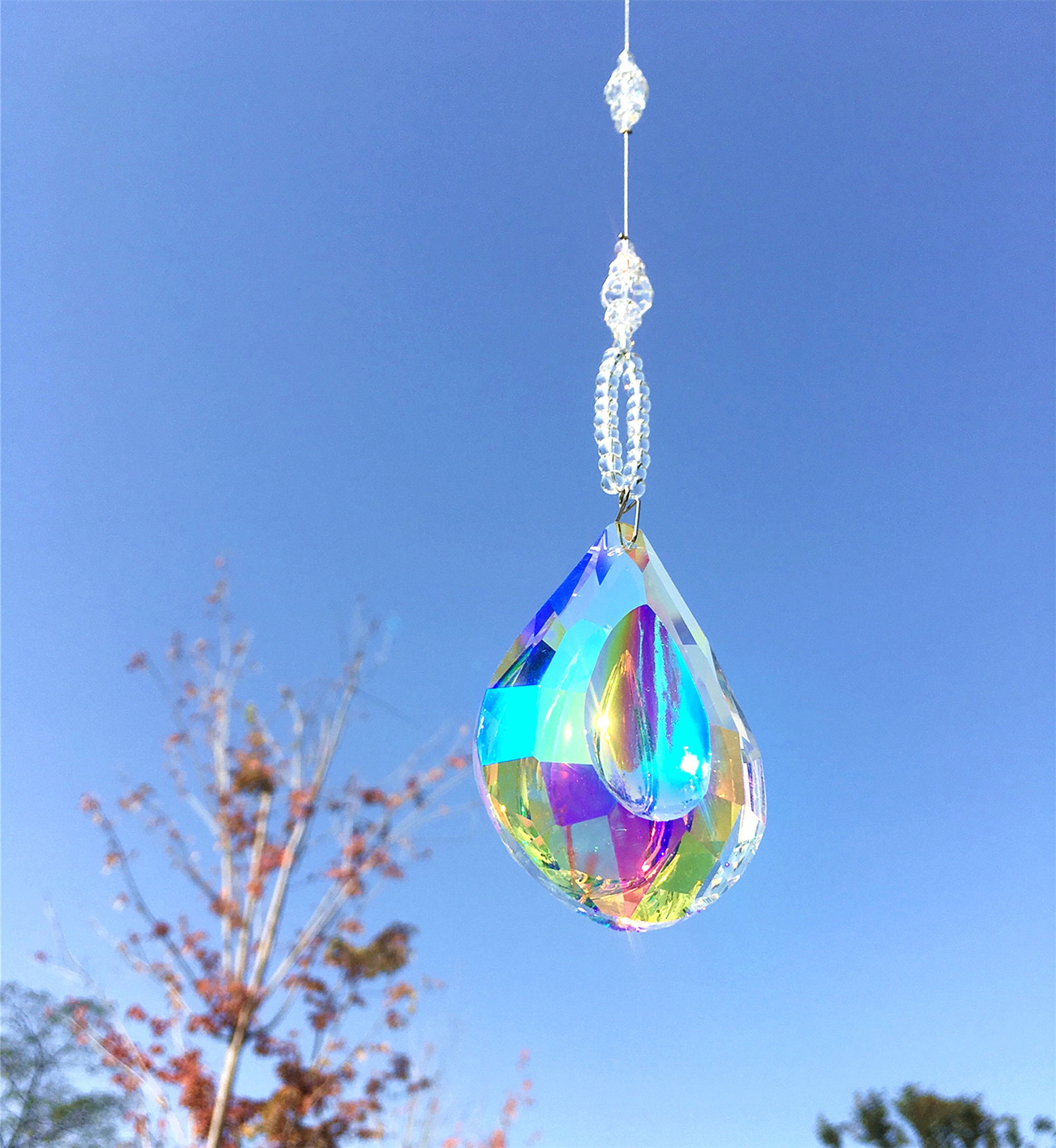 AB Crystal Prism Hanging Sun Catchers for Windows Crystal Etsy