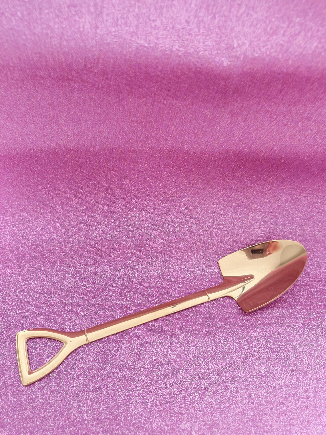 Gold spades shaped spoon Etsy