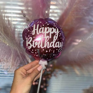 Happy Birthday personalised self inflating balloons