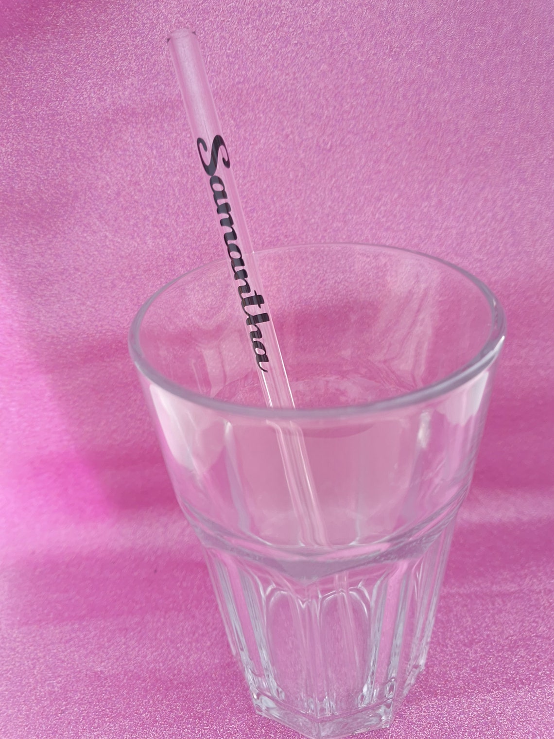 Personalised Glass Drinking Straw Etsy