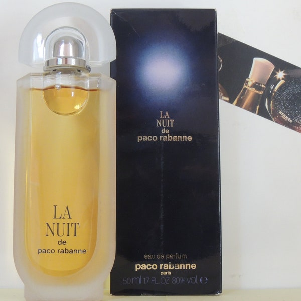 La Nuit de Paco Rabanne Eau de Parfum 50ml Edp Splash - Vintage very rare