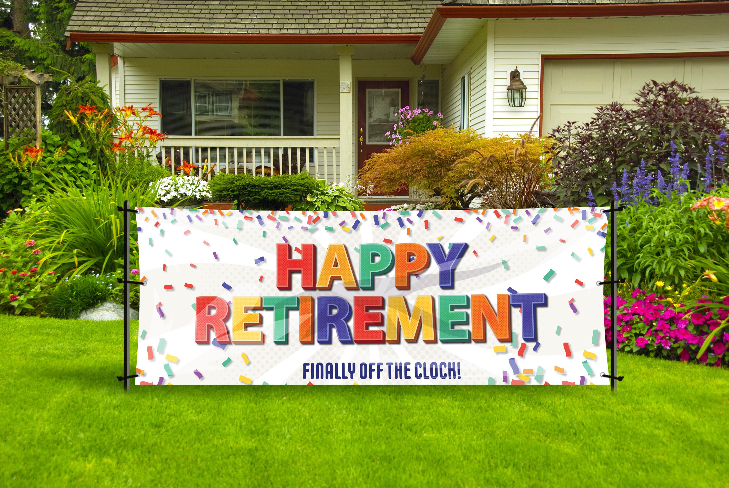 Personalized Happy Retirement Banner with grommets choose Etsy