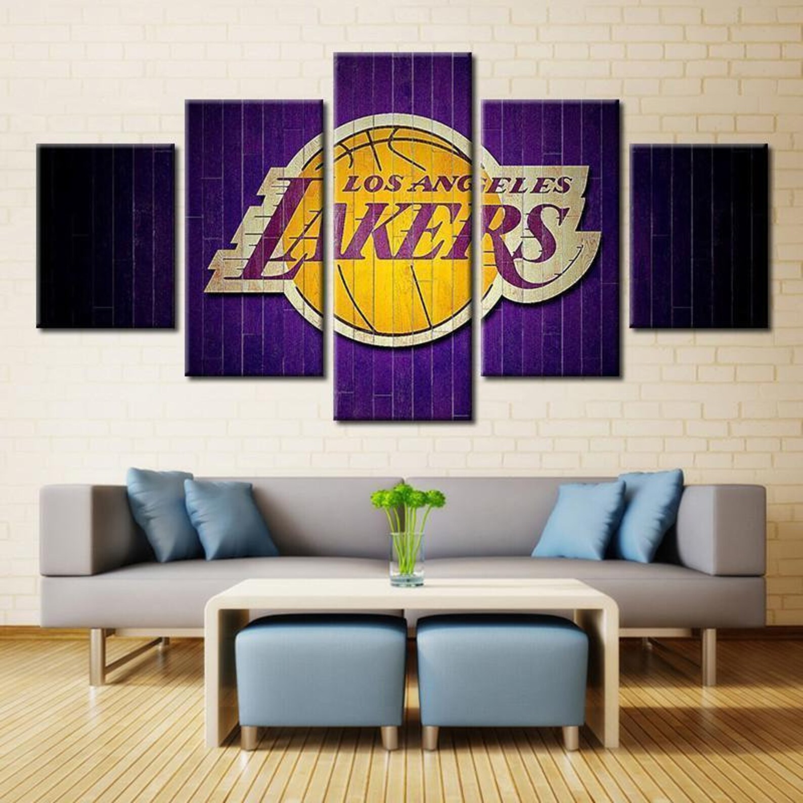 Los Angeles Lakers Team NBA Basketball Canvas Wall Art Framed Etsy