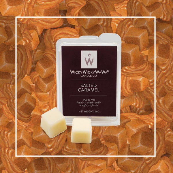 Salted Caramel - Highly Scented Wax Melts - All made from 100% Natural Soy Wax, Vegan and Cruelty Free
