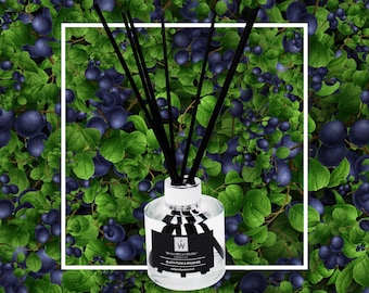 Black Plum & Rhubarb Reed Diffuser/Refill Bottle: Handmade Home Fragrance (100ml/200ml)
