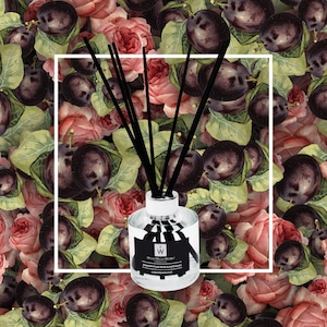 Damson Plum Rose & Patchouli Reed Diffuser/Refill Bottle: Handmade Home Fragrance (100ml/200ml)