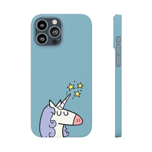 Unicorn Slim Cases, Light Blue Unicorn Case, Iphone and Samsung Cases