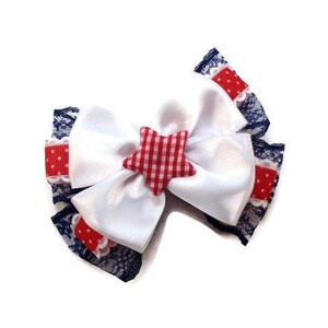 Fourth of July Hair Bow, Patriotic Hair Bow