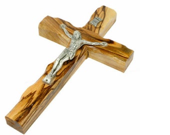 Authentic Olive Wood Carved Cross Hand Made Holy Land Jerusalem Bethlehem Gift