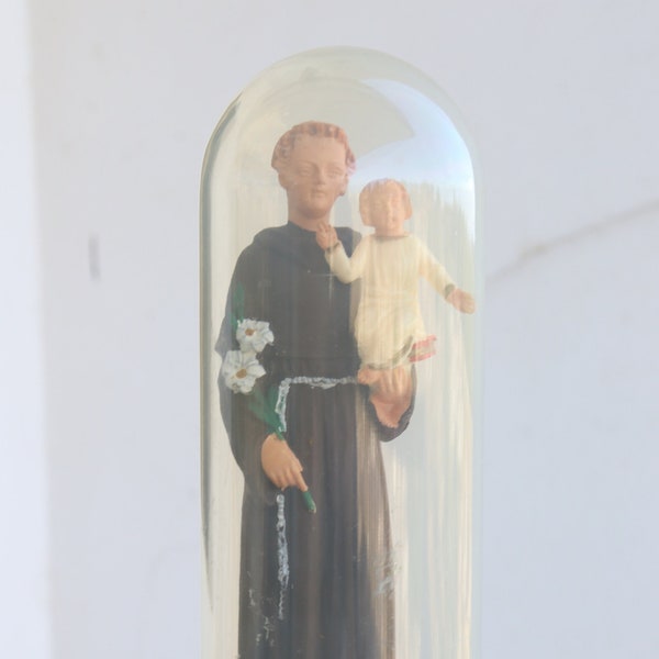 Saint Antoine de Padoue vintage Christianisme Italie Fait Statue Religion Figures