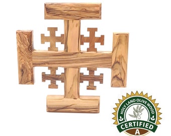 GRANDE CROIX DE Corps En Bois D'olivier Fait Main De Jérusalem, Béni EUR  6,24 - PicClick FR