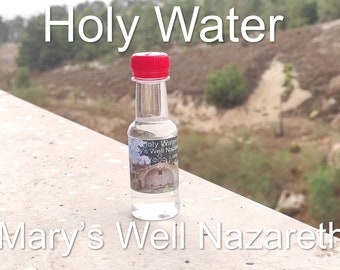 1 Bottle Holy Water Mary’s Well Nazareth Land Where Virgin Mary Took The Water Blessed Water