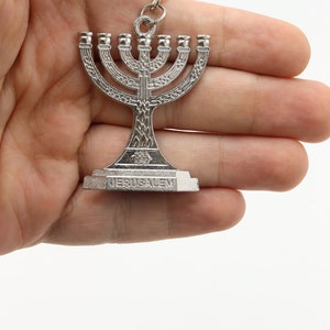 3 Pcs Keychain Menorah Key Ring Made In Holy Land Jerusalem Jewish Israel Color image 9