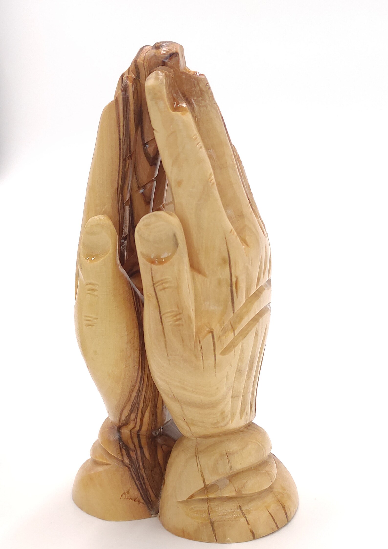 Praying Hands Sculpture Olive Wood Carving Holy Land Bethlehem Etsy