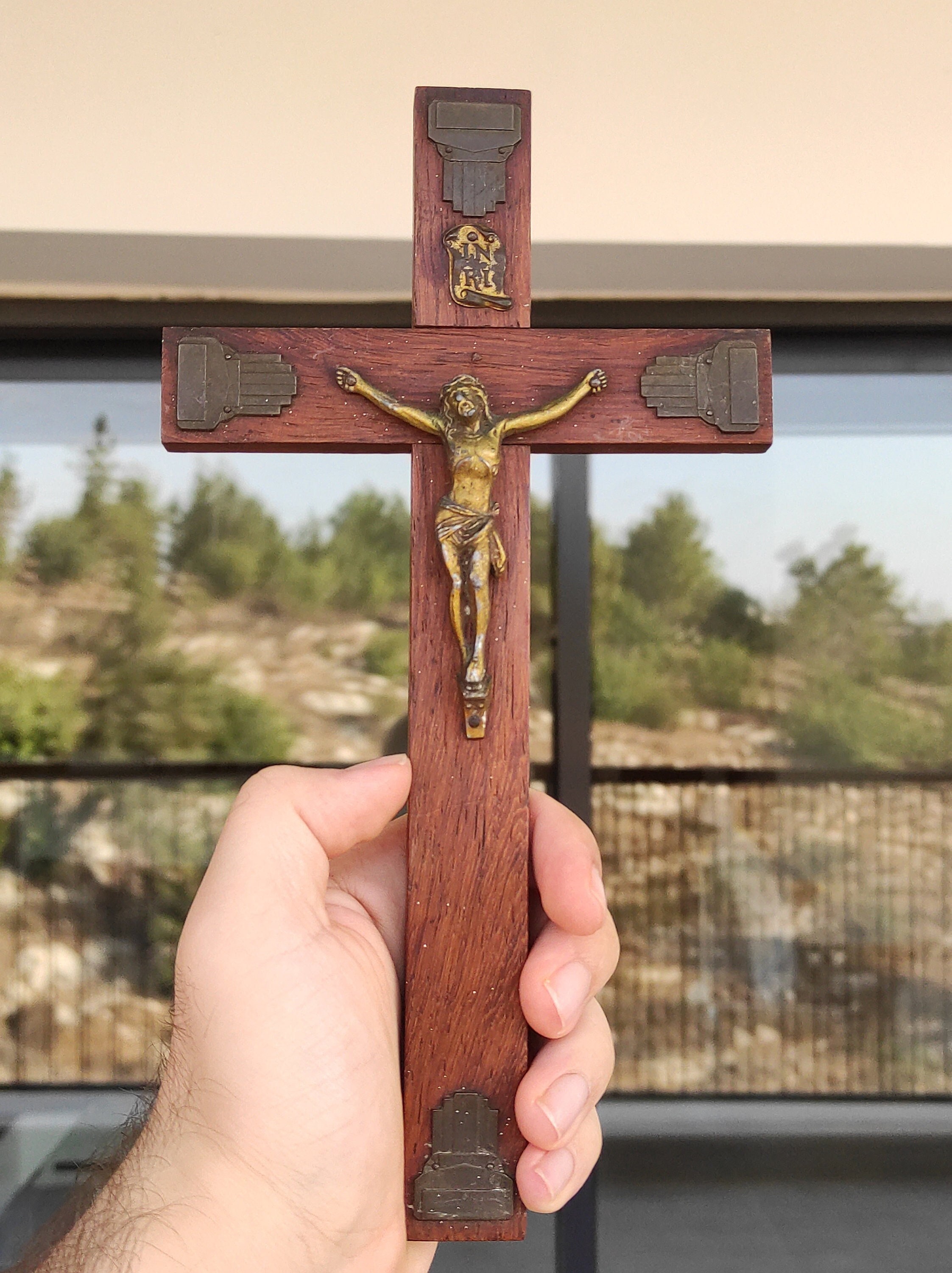 Vintage Crucifix Wood Metal Christ Catholic Church Cross Jesus - Etsy Norway