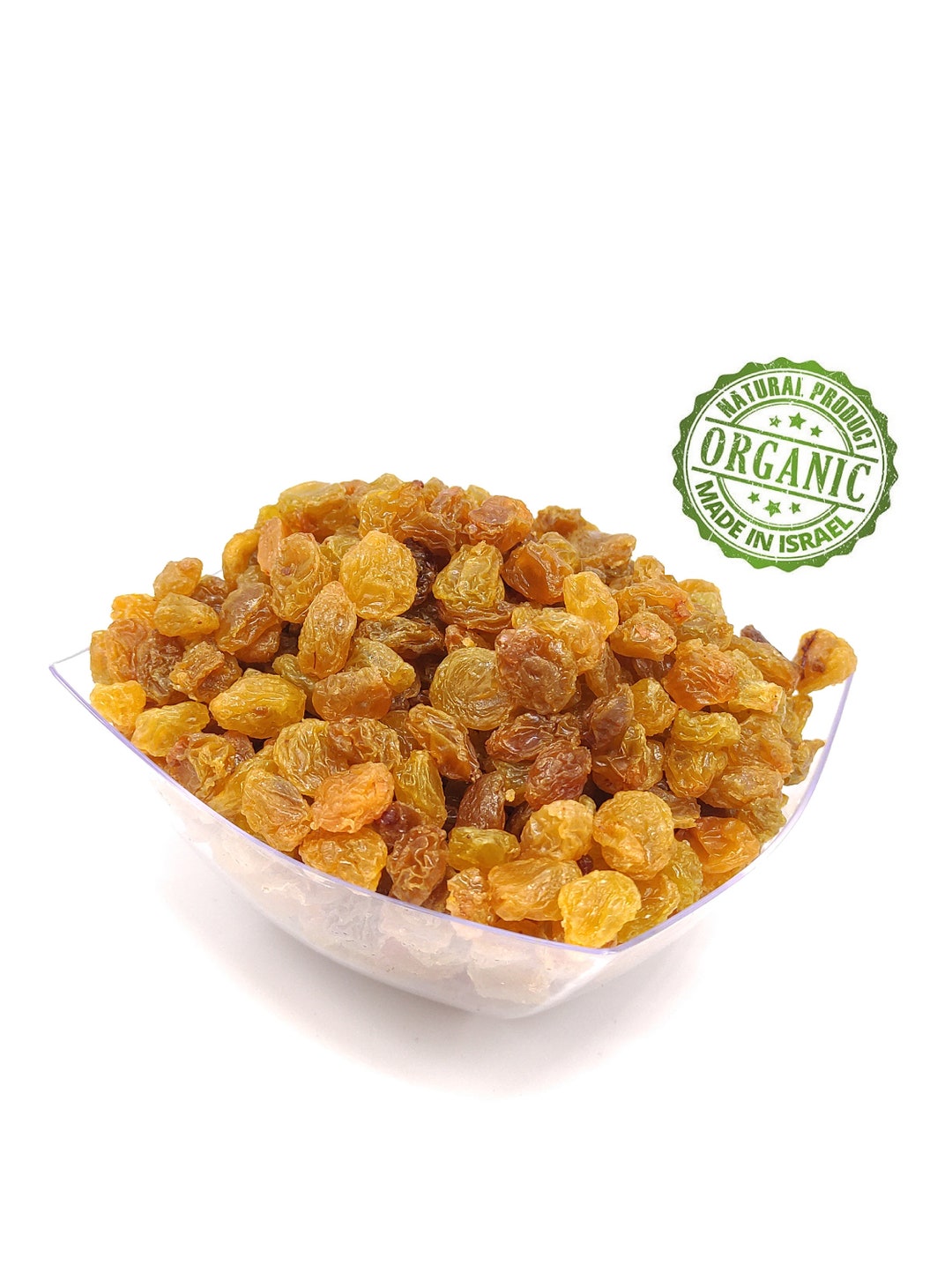 Organic Sun Dried Raisins Certified Golden Holy Land Israel Seedless