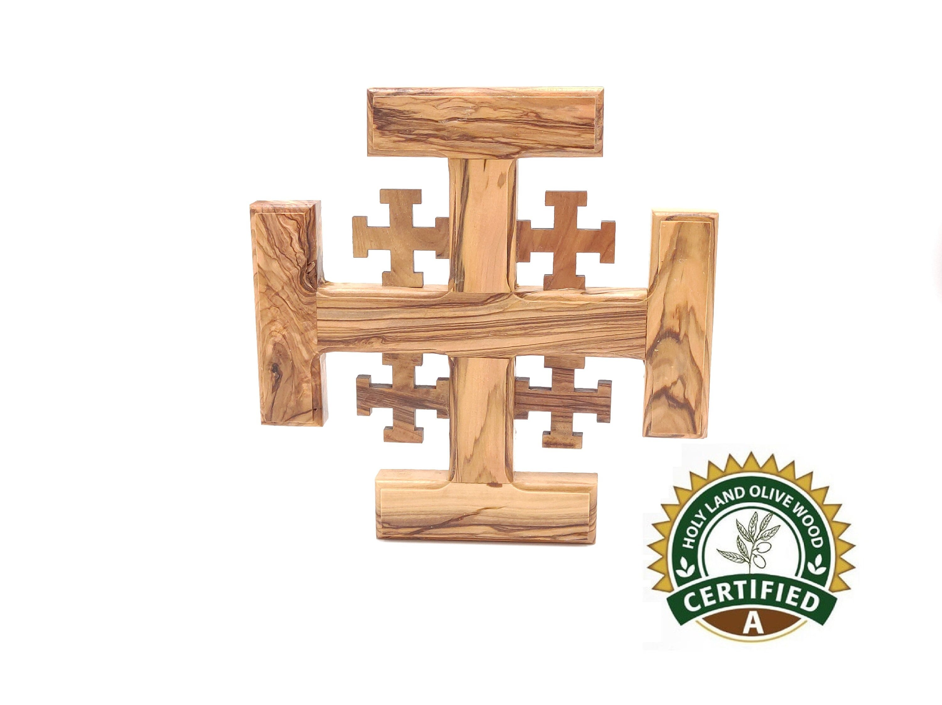 Juego de cubiertos en forma de madera de olivo #KI101 - Holy Land Olive  Wood - Bethlehem Olive Wood Factory