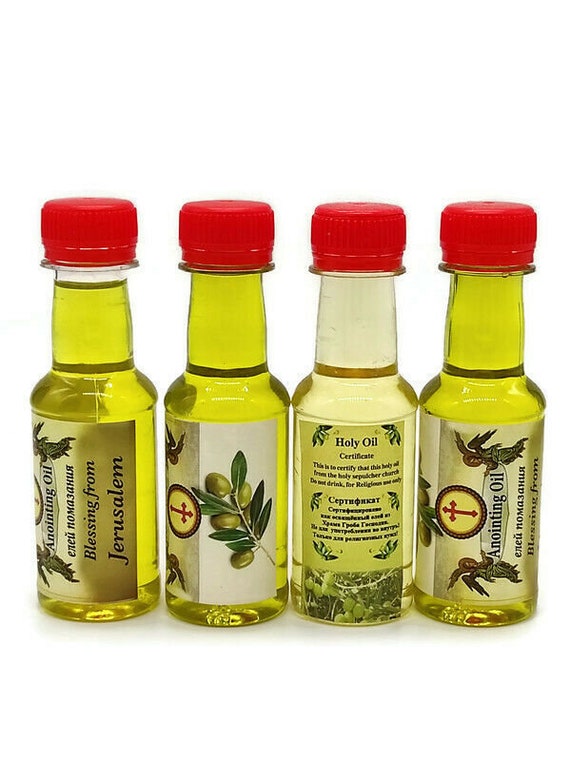 Anointing Oil Display with Assortment of 20 Oils. – Holy Land Gifts