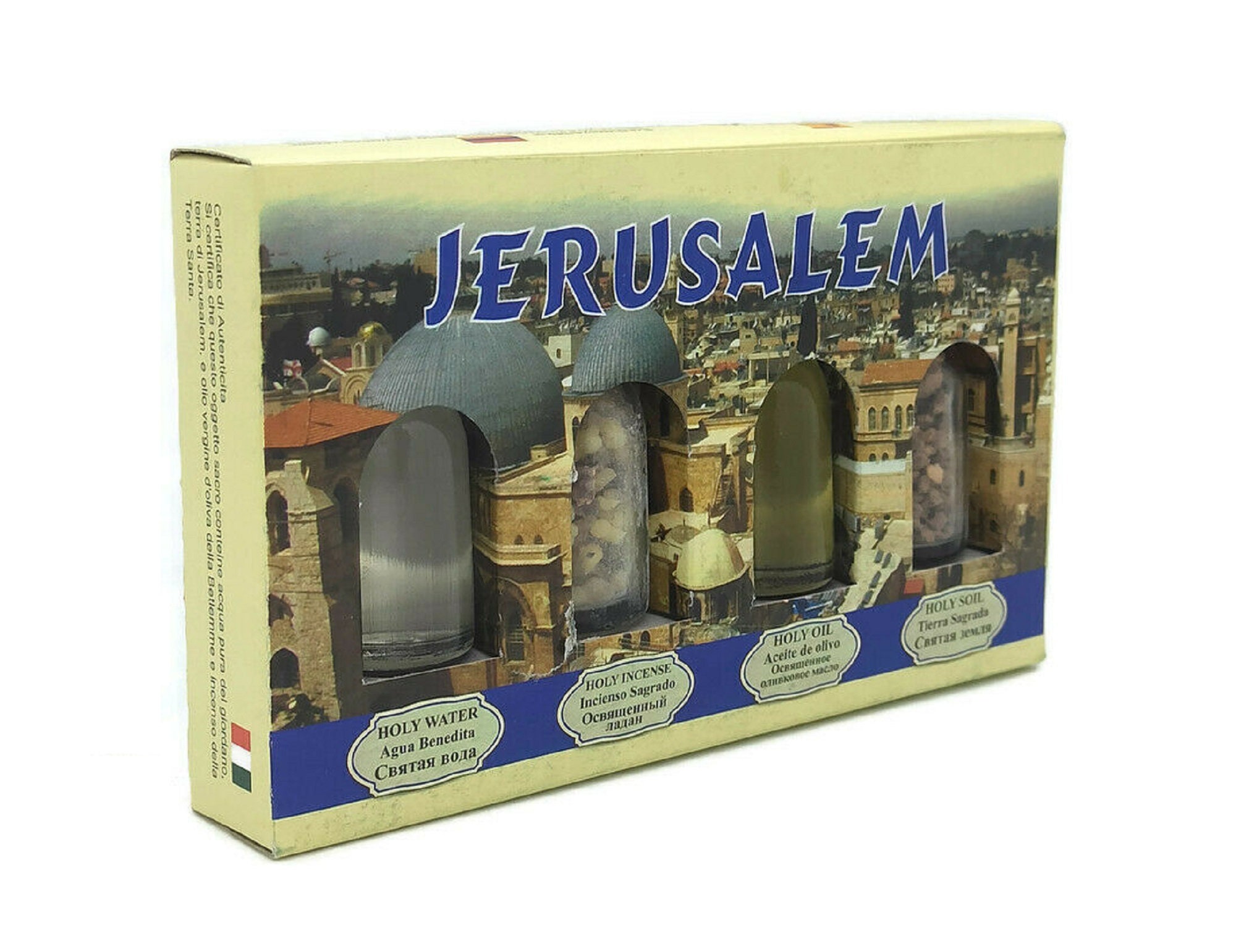 Heiliges Land Set Geschenk 4 Stück Jerusalem Weihrauch Boden Olivenöl... 