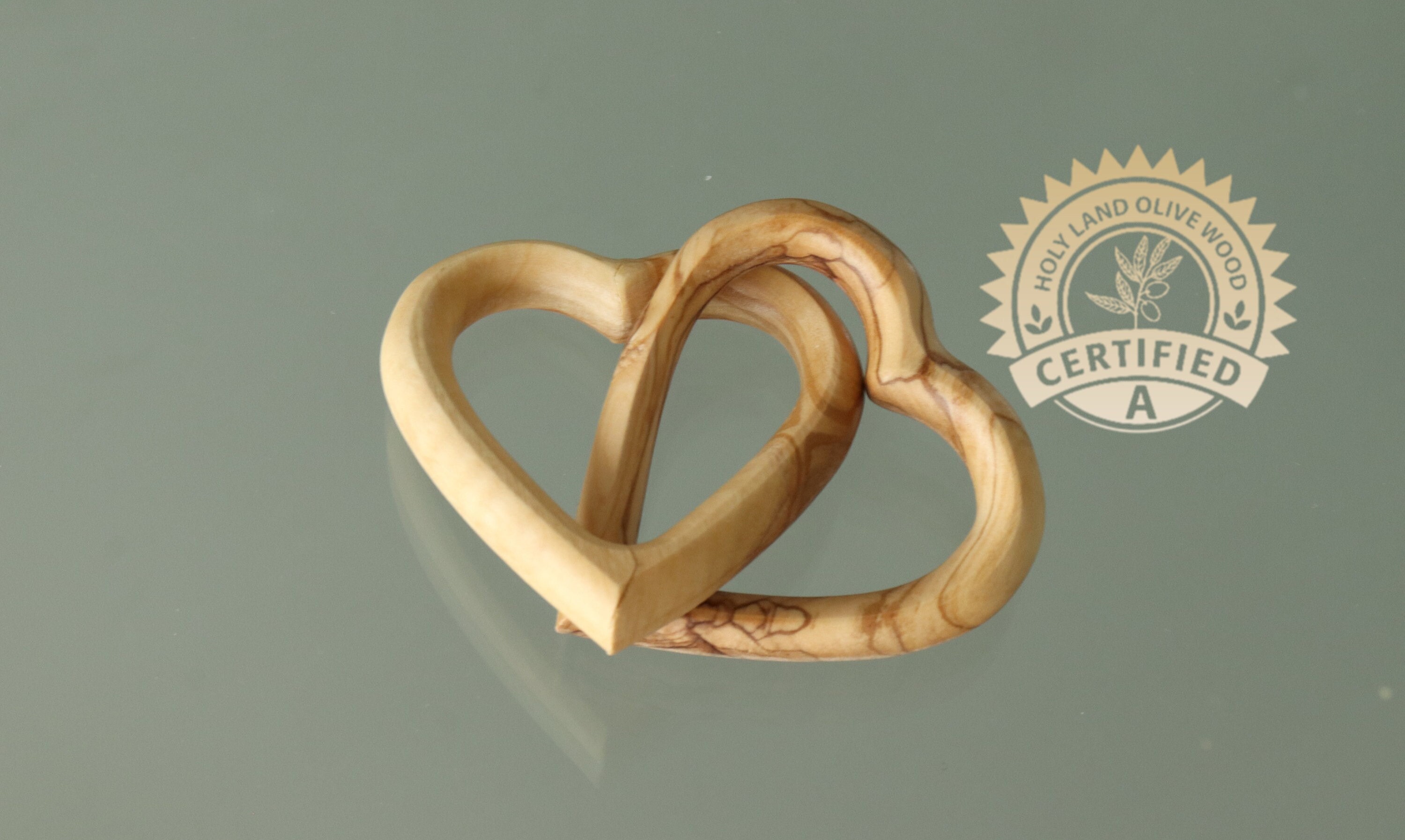 Olive Wood 'Heart' from the Holy Land of Jesus - The Jerusalem Gift Shop