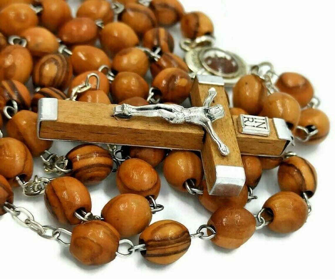 Nazareth Store Blauwe Parel Kralen Rozenkrans Ketting Katholieke Mannen Vrouwen Met Wonderbaarlijke Medaille En Zilveren Kruis 663289874