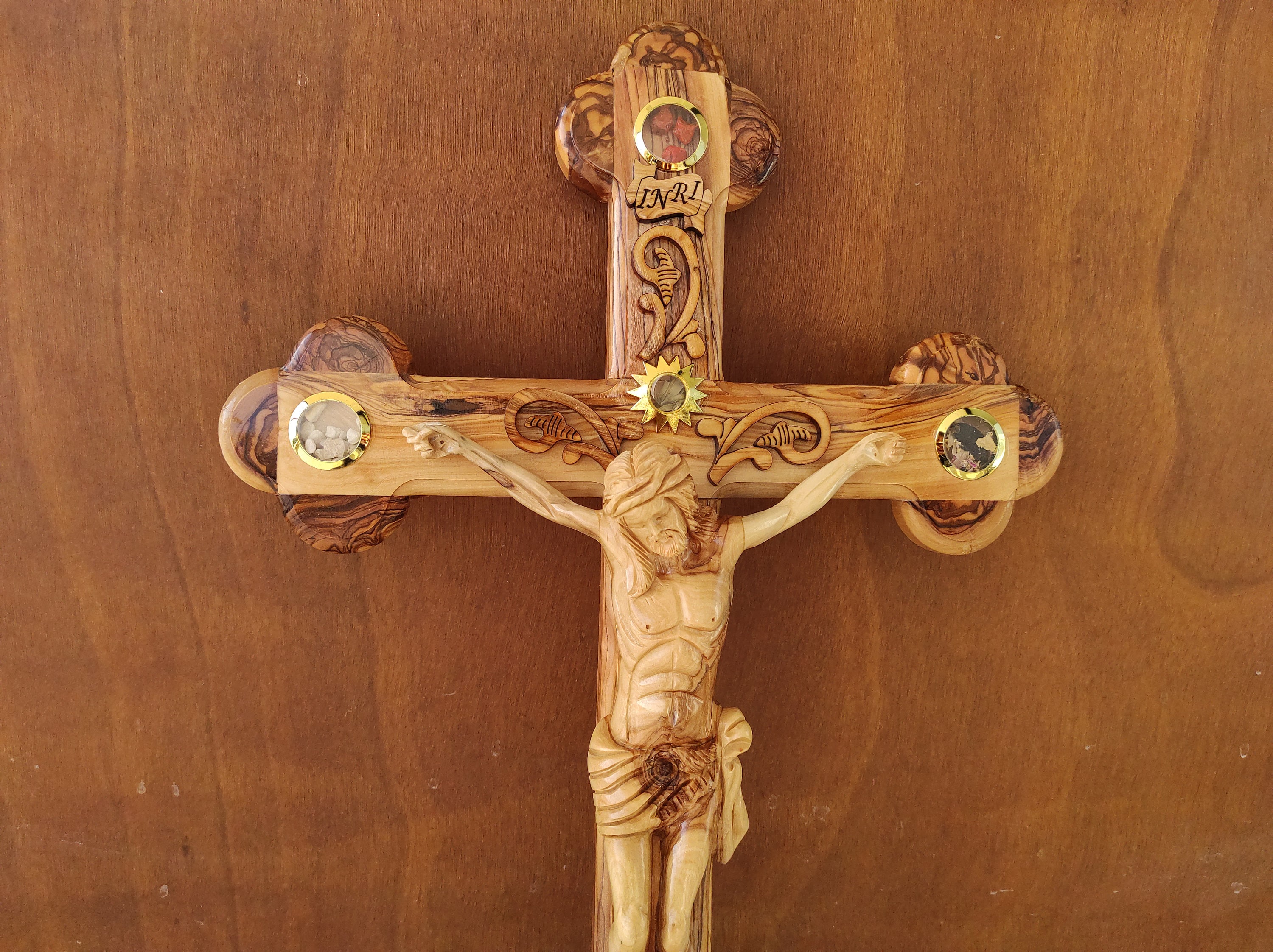 Olive Wood Cross Holy Land Jerusalem 21 Large Bethlehem Etsy UK