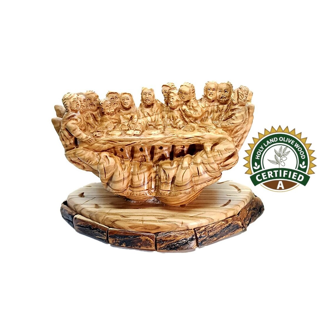 The Last Supper Olive Wood Hand Made Carved Holy Land Israel - Etsy